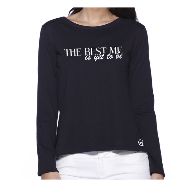 The Best Me is Yet to Be High Low Long-Sleeve Tee